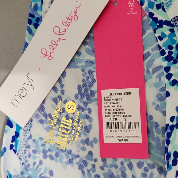 NWT Lilly Pulitzer Luxletic Renay Tank UPF 50+. Size XXS, S. - Picture 9 of 10